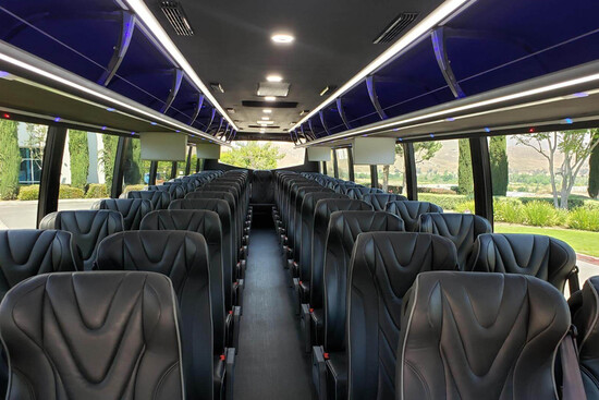 56 passenger charter bus rental